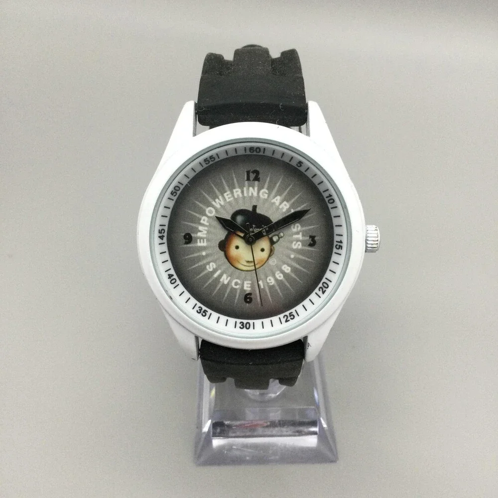Jerry's Artarama Boys Watch Lil Jerry's Art Time Black Strap New Battery
